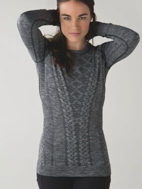 Lululemon Gray Long Sleeve Rest Less Top